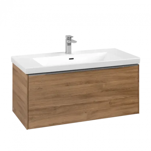 Villeroy & Boch Subway 3.0 Тумба под раковину, 1 выдвижной ящик, 973 x 429 x 478 mm, Oak Kansas C56900RH