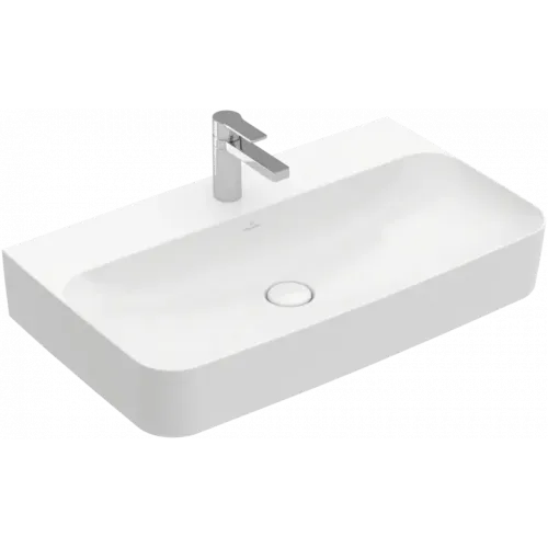 Villeroy & Boch Finion Pаковина, 800 x 470 x 165 mm, Альпийский белый CeramicPlus, со скрытым переливом, шлифованный 41688CR1