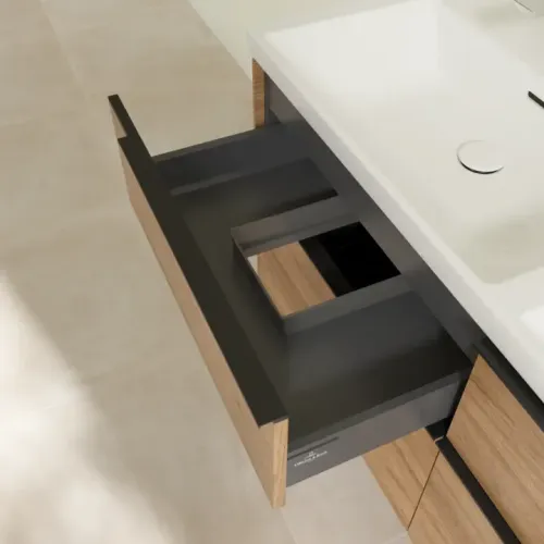 Villeroy & Boch Subway 3.0 Тумба под раковину, 4 выдвижных ящика, 1272 x 576 x 478 mm, Oak Kansas C56801RH