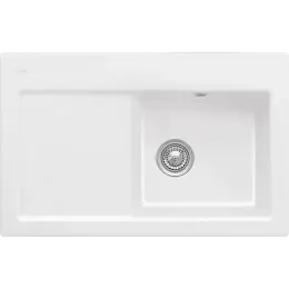 Villeroy & Boch Subway 45 Мойка, включая Комплект слива с ручным управлением, выкл Керамика, 780 x 510 mm, Snow White CeramicPlus 671401KG