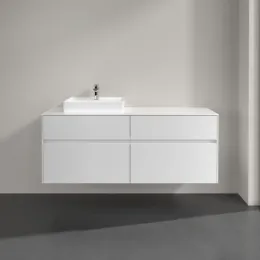 Villeroy & Boch Collaro Тумба под раковину, с подсветкой, 4 выдвижных ящика, 1400 x 548 x 500 mm, Glossy White / Glossy White C074B0DH