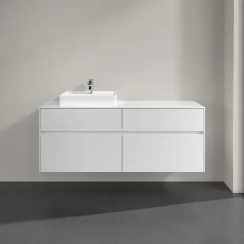 Villeroy & Boch Collaro Тумба под раковину, с подсветкой, 4 выдвижных ящика, 1400 x 548 x 500 mm, Glossy White / Glossy White C074B0DH