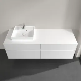 Villeroy & Boch Collaro Тумба под раковину, с подсветкой, 4 выдвижных ящика, 1600 x 548 x 500 mm, Glossy White / Glossy White C078B0DH