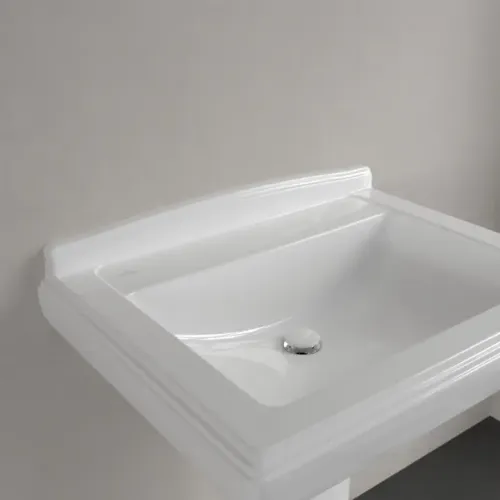 Villeroy & Boch Hommage Pаковина, 750 x 580 x 200 mm, Альпийский белый CeramicPlus, с переливом 7101A1R1