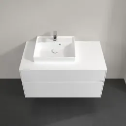 Villeroy & Boch Collaro Тумба под раковину, 2 выдвижных ящика, 1000 x 548 x 500 mm, Glossy White / Glossy White C01400DH