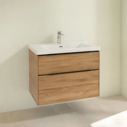 Villeroy & Boch Subway 3.0 Тумба под раковину, 2 выдвижных ящика, 772 x 576 x 478 mm, Oak Kansas C57401RH