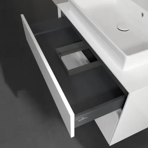 Villeroy & Boch Collaro Тумба под раковину, 2 выдвижных ящика, 800 x 548 x 500 mm, Glossy White / Glossy White C08000DH