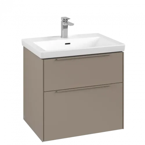 Villeroy & Boch Subway 3.0 Тумба под раковину, 2 выдвижных ящика, 622 x 576 x 478 mm, Taupe C57602VM