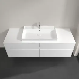 Villeroy & Boch Collaro Тумба под раковину, с подсветкой, 4 выдвижных ящика, 1600 x 548 x 500 mm, Glossy White / Glossy White C028B0DH