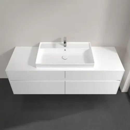 Villeroy & Boch Collaro Тумба под раковину, с подсветкой, 4 выдвижных ящика, 1600 x 548 x 500 mm, Glossy White / Glossy White C028B0DH