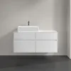 Villeroy & Boch Collaro Тумба под раковину, с подсветкой, 4 выдвижных ящика, 1200 x 548 x 500 mm, Glossy White / Glossy White C129B0DH