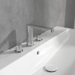 Villeroy & Boch Architectura Смеситель для ванны двухвентильный с комплектом слива со стяжкой, Хром TVW10310811061