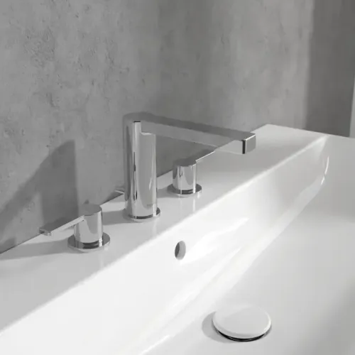 Villeroy & Boch Architectura Смеситель для ванны двухвентильный с комплектом слива со стяжкой, Хром TVW10310811061