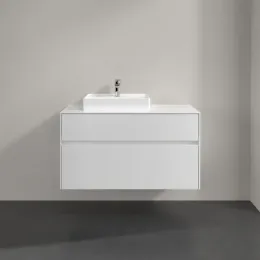 Villeroy & Boch Collaro Тумба под раковину, с подсветкой, 2 выдвижных ящика, 1000 x 548 x 500 mm, Glossy White / Glossy White C014B0DH