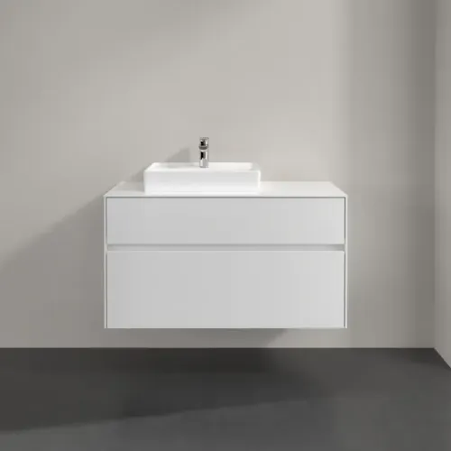 Villeroy & Boch Collaro Тумба под раковину, с подсветкой, 2 выдвижных ящика, 1000 x 548 x 500 mm, Glossy White / Glossy White C014B0DH