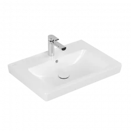 Villeroy & Boch Subway 2.0 Pаковина, 650 x 470 x 180 mm, Альпийский белый CeramicPlus, с переливом 7113FAR1