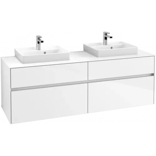 Villeroy & Boch Collaro Тумба под раковину, 4 выдвижных ящика, 1600 x 548 x 500 mm, Glossy White / Glossy White C02100DH