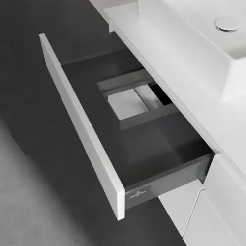 Villeroy & Boch Legato Тумба под раковину, 4 выдвижных ящика, 1400 x 550 x 500 mm, Glossy White / Glossy White B61400DH