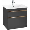 Villeroy & Boch Venticello Тумба под раковину, 2 выдвижных ящика, 603 x 590 x 502 mm, Black Matt Lacquer / Black Matt Lacquer A92405PD