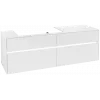 Villeroy & Boch Collaro Тумба под раковину, с подсветкой, 4 выдвижных ящика, 1600 x 548 x 500 mm, Glossy White / Glossy White C026B0DH