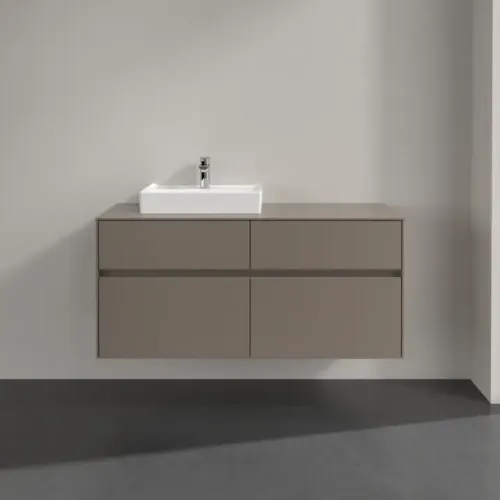 Villeroy & Boch Collaro Тумба под раковину, 4 выдвижных ящика, 1200 x 548 x 500 mm, Truffle Grey / Truffle Grey C07100VG