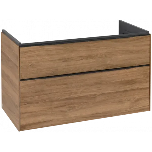 Villeroy & Boch Subway 3.0 Тумба под раковину, 2 выдвижных ящика, 973 x 576 x 478 mm, Oak Kansas C57001RH