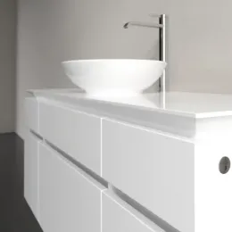 Villeroy & Boch Legato Тумба под раковину, с подсветкой, 5 выдвижных ящиков, 1200 x 550 x 500 mm, Glossy White / Glossy White B578L0DH