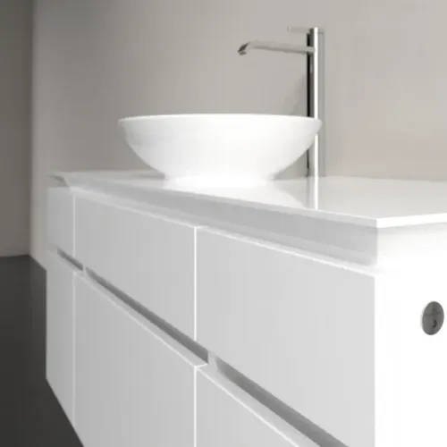 Villeroy & Boch Legato Тумба под раковину, с подсветкой, 5 выдвижных ящиков, 1200 x 550 x 500 mm, Glossy White / Glossy White B578L0DH
