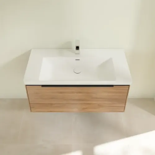 Villeroy & Boch Subway 3.0 Тумба под раковину, 1 выдвижной ящик, 973 x 429 x 478 mm, Oak Kansas C56901RH