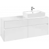 Villeroy & Boch Collaro Тумба под раковину, 4 выдвижных ящика, 1400 x 548 x 500 mm, Glossy White / Glossy White C13300DH