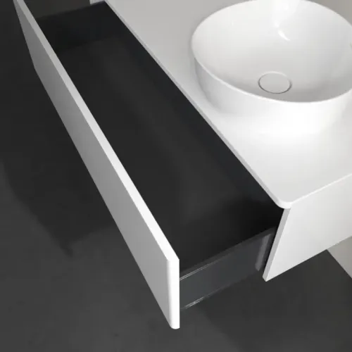 Villeroy & Boch Antao Тумба под раковину, 1 выдвижной ящик, 1200 x 360 x 500 mm, лицевая поверхность без текстурированной отделки, Glossy White Lacquer / Glossy White Lacquer K34010GF