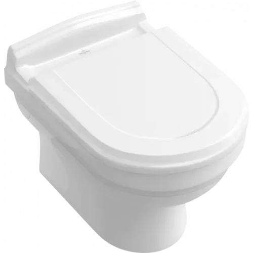 Villeroy & Boch Hommage Унитаз с вертикальным смывом, настенный, Альпийский белый CeramicPlus 6661B0R1