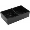 Villeroy & Boch Полувстраиваемая мойка с двойной раковиной 90 X Мойка с двумя чашами, включая Комплект слива с ручным управлением, выкл Керамика, 900 x 550 mm, Ebony CeramicPlus 639001S5