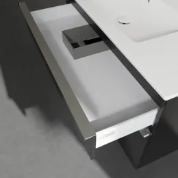 Villeroy & Boch Venticello Тумба под раковину, 2 выдвижных ящика, 953 x 590 x 502 mm, Black Matt Lacquer / Black Matt Lacquer A92701PD