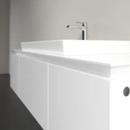 Villeroy & Boch Legato Тумба под раковину, с подсветкой, 3 выдвижных ящика, 1400 x 380 x 500 mm, Glossy White / Glossy White B698L0DH