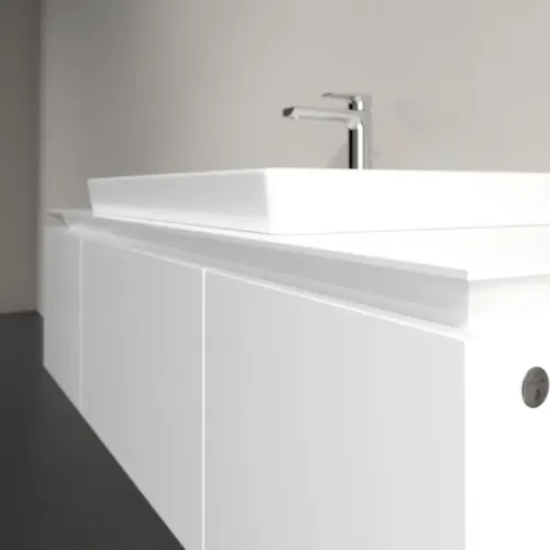 Villeroy & Boch Legato Тумба под раковину, с подсветкой, 3 выдвижных ящика, 1400 x 380 x 500 mm, Glossy White / Glossy White B698L0DH