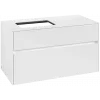 Villeroy & Boch Collaro Тумба под раковину, с подсветкой, 2 выдвижных ящика, 1000 x 548 x 500 mm, Glossy White / Glossy White C110B0DH