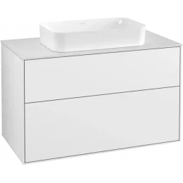 Villeroy & Boch Finion Тумба под раковину, с подсветкой, 2 выдвижных ящика, 1000 x 603 x 501 mm, Glossy White Lacquer G23100GF