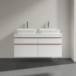 Villeroy & Boch Venticello Тумба под раковину, 4 выдвижных ящика, 1257 x 606 x 502 mm, Glossy White / Glossy White A94405DH