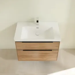 Villeroy & Boch Subway 3.0 Тумба под раковину, с подсветкой, 2 выдвижных ящика, 772 x 576 x 478 mm, Oak Kansas C574L1RH