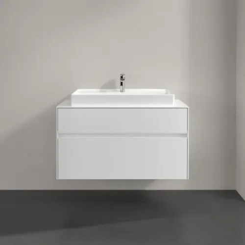 Villeroy & Boch Collaro Тумба под раковину, 2 выдвижных ящика, 1000 x 548 x 500 mm, Glossy White / Glossy White C02000DH