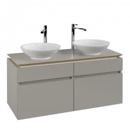 Villeroy & Boch Legato Тумба под раковину, 4 выдвижных ящика, 1200 x 550 x 500 mm, Soft Grey / Soft Grey B58400VK