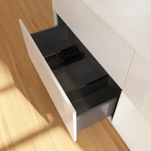 Villeroy & Boch Finion Тумба под раковину, с подсветкой, 3 выдвижных ящика, 1200 x 603 x 501 mm, Glossy White Lacquer / Glossy White Lacquer F931GFGF