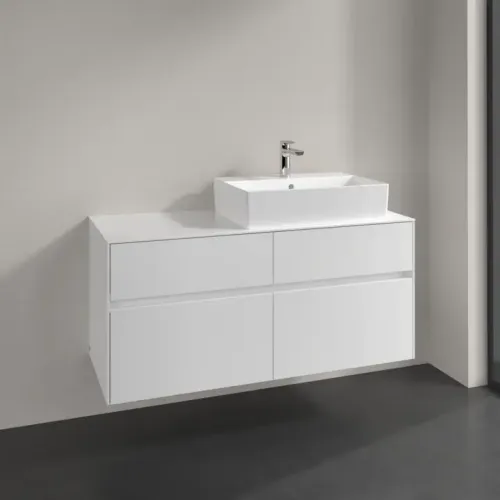 Villeroy & Boch Collaro Тумба под раковину, 4 выдвижных ящика, 1200 x 548 x 500 mm, Glossy White / Glossy White C13000DH