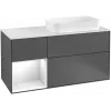 Villeroy & Boch Finion Тумба под раковину, с подсветкой, 3 выдвижных ящика, 1200 x 603 x 501 mm, Silk Grey Matt Lacquer / Silk Grey Matt Lacquer G681HJHJ
