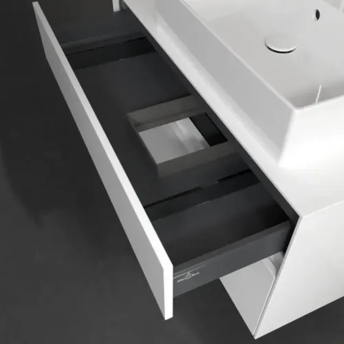 Villeroy & Boch Collaro Тумба под раковину, с подсветкой, 2 выдвижных ящика, 1000 x 548 x 500 mm, Glossy White / Glossy White C127B0DH