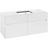 Villeroy & Boch Collaro Тумба под раковину, 4 выдвижных ящика, 1200 x 548 x 500 mm, Glossy White / Glossy White C11200DH