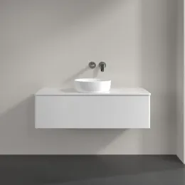 Villeroy & Boch Antao Тумба под раковину, с подсветкой, 1 выдвижной ящик, 1200 x 360 x 500 mm, лицевая поверхность без текстурированной отделки, Glossy White Lacquer / Glossy White Lacquer L32010GF