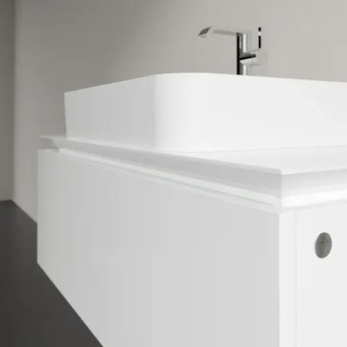 Villeroy & Boch Legato Тумба под раковину, 1 выдвижной ящик, 1000 x 380 x 500 mm, Glossy White / Glossy White B75500DH
