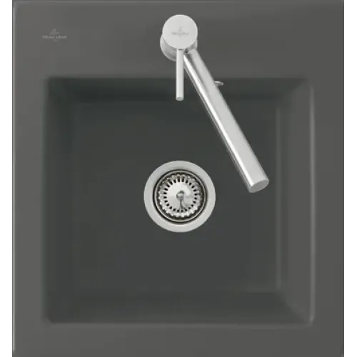 Villeroy & Boch Subway 45 XS flat Мойка, включая Комплект слива с эксцентриком, выкл Керамика, 440 x 475 mm, Fossil CeramicPlus 67812FKD
